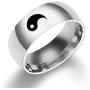 2Pcs Yin Yang Designed Couple Ring Matching Yin Yang Dainty Tai Chi Engagement Ring for Men Women Lover Friendship Jewelry