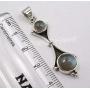 SilverStarJewel Labradorite Necklace Pendant 1.7'' Sterling Silver Women Jewelry