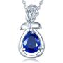 Agvana Birthstone Necklaces for Women Sterling Silver Genuine or Created Birthstone Rose Flower Pendant Necklace Mothers Day Gifts for Mom Fine Jewelry Anniversary Birthday Gifts for Girls Wife Her