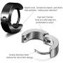 Jewdreamer 15 Pairs Stainless Steel Stud Dangle Earrings Set for Men Women Cool Huggie Hoop Earring Piercing