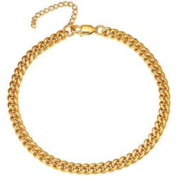 PROSTEEL Stainless Steel Chain Anklets for Men Women, Silver/Gold Tone, Ankle Bracelets Hypoallergenic, 8-10.5 Inch Adjustable, Come Gift Box