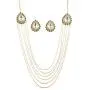 Touchstone Indian Bollywood Handcrafted Traditional Royal Mughal Kundan Polki Meenakari Enamel Colorful Wedding Designer Jewelry Long Necklace Set in Gold and Silver Tone for Women. Touchstone Indian Bollywood Handcrafted Traditional Royal Mughal Kundan Polki Meenakari Enamel Colorful Wedding Designer Jewelry Long Necklace Set in Gold and Silver Tone for Women.