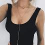 Ajacry Boho Layered Rhinestone Pendant Choker Nceklace Gold Necklaces Chain Choker Accessories Jewelry for Women and Girls