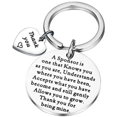 MAOFAED Sponsor Gift Sponsor Keychain Sponsor Appreciation Gift AA Sponsor Gift Sobriety Coach Gift NA Addiction Recovery Gift