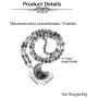 Top Plaza Natural Reiki Healing Crystal Stone Beads Necklaces Tree of Life Wire Wrapped Gemstone Moon Pendant Necklace Crescent Moon Jewelry for Women