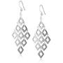 Amazon Collection Sterling Silver Large Diamond-Shape Drop Earrings