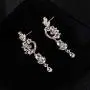 CZ Bridal Earrings for Wedding 14k White Gold Plated Wedding Earrings for Bride Bridesmaids Crystal Cubic Zirconia Rhinestone Cluster Floral Leaf Earrings Elegant Bridal Jewelry for Women Girls CZ Bridal Earrings for Wedding 14k White Gold Plated Wedding Earrings for Bride Bridesmaids Crystal Cubic Zirconia Rhinestone Cluster Floral Leaf Earrings Elegant Bridal Jewelry for Women Girls