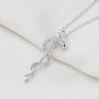 KUIYAI Staff of Asclepius Necklace with Cubic Zirconia Medical Symbol Necklace Jewelry