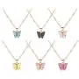 Butterfly Necklace Earrings Set Colorful Acrylic Charm Hoop Earring Fashion Jewelry Gifts for Women Girls