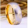 Cloud Dancer Free Custom Engraving The Legend of Zelda Ring- Crest and Triforce Ring Tungsten Carbide Wedding Bands Ring