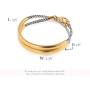 NIEVOS JEWELRY 24k Gold Plated Bracelet Wrap Around, Delicate 24k Gold Plated And White Bracelet. Delicate And Fashionable Love Designer Gift Jewelry Handmade Made By Women For Her