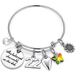 IEFWELL Birthday Gifts for Women Girls, Stainless Steel Birthday Bracelets for Women Girls Birthday Gifts for Daughter, Sister, Friend, Teen Girls, Mom, Grandma