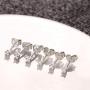 Sllaiss 6 Pairs 925 Sterling Silver Tiny CZ Stud Earrings for Women Men Round Cut CZ Earrings Set Hypoallergenic Cartilage Cubic Zirconia Piercing Jewelry