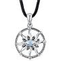 Eusense Evil Eye Necklace Sterling Silver Hamsa Necklaces Hand of Fatima Pendant for Women