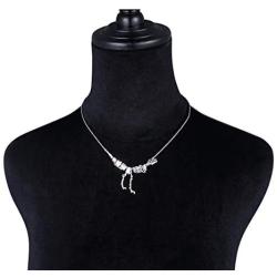 S925 Sterling Silver Choker Jewelry Dinosaur Vintage Necklace Short Necklace for Women Teens 15+3‘’