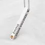 Mainbead Personalized Custom Vertical Bar Necklace with Birthstones Long Birthstone Necklaces Custom Engrave Nameplate