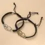 2 Pcs Handcuff Couple Bracelets Handmade Infinity Forever Strentch Friend Bracelet Adjustable Bestfriend Lovers Matching Wish Rope Bracelet Valentines Day Jewelry Set Gifts for Women Girls
