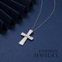S925 Sterling Silver Cross Pendant Necklace for Women Men