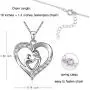 BLOVIN 925 Sterling Silver Mother and Child Love Heart Pendant Necklace Jewelry Gifts for Grandmother Mom Daughter Wife BLOVIN 925 Sterling Silver Mother and Child Love Heart Pendant Necklace Jewelry Gifts for Grandmother Mom Daughter Wife