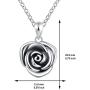 ACJFA Sterling Silver Rose Flower Cremation Urn Pendant Necklace Keepsake Ashes Memorial Jewelry for Women