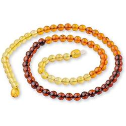 Genuine Amber Exclusive Beads Necklace - Natural Baltic Sea Amber Beads Jewelry Hand-Assembled Europe - Rainbow set
