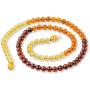 Genuine Amber Exclusive Beads Necklace - Natural Baltic Sea Amber Beads Jewelry Hand-Assembled Europe - Rainbow set
