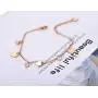 Lokaerlry Trendy Stainless Steel Love Heart CZ Crystal Charm Bracelets for Women Girls Bohemia Chain & Link Bracelet Jewelry