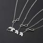 Zuo Bao Mama Bear and Baby Bear Lariat Y Necklace Set Mother Daughters Necklace Set Sweet Mother Daughter Gift Mom Jewelry