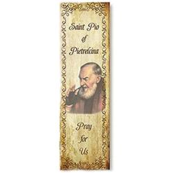 Saint St Padre Pio Pietrelcina 10MM Wood Bead 19'' Cord Rosary with Prayer Card