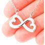 Faith Davis Infinity Love Necklace - Gift for Daughter from Mom - Valentines Day, Birthday, Graduation, or Just Because!