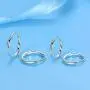 Small Sterling Silver Hoop Earrings for Women Men Girls, 4 Pairs Tiny Cubic Zirconia Huggie Earrings Set | Mini Hypoallergenic Cartilage CZ Tragus Helix Piercing Earrings 8mm 10mm 12mm