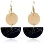 Circle Dangle Earrings Geometric Half Round Disc Coin Natural Stone Turquoise Marble Statement Drop Earrings Hook Ear for Women Girls Jewelry Circle Dangle Earrings Geometric Half Round Disc Coin Natural Stone Turquoise Marble Statement Drop Earrings Hook Ear for Women Girls Jewelry