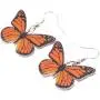 NEWEI Acrylic Flying Butterfly Dangle Earrings Big Long Drop Hook Insect Jewelry For Women Girl Gift Charm