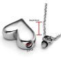 Jovivi Personalized Custom Stainless Steel Heart Urn Necklaces for Ashes Memorial Pendant Keepsake Cremation Jewelry with Filler Kit & Gift Box