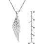 Enchanting Single Angel Wing .925 Sterling Silver Pendant Necklace