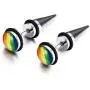 Nanafast Rainbow LGBT Pride Stud Earrings for Gay Lesbian of Stainless Steel & Enamel Nanafast Rainbow LGBT Pride Stud Earrings for Gay Lesbian of Stainless Steel & Enamel