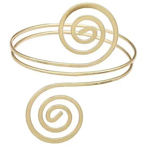 ALoveSoul Adjustable Gold Upper Arm Jewelry Cuff Bracelet Armlet Armband Bangle