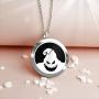 AZNECK Aromatherapy Essential Oil Diffuser Necklace Nightmare Before Christmas Pendant Halloween Stainless Steel Perfume Locket Jewelry Adjustable Chain Necklaces