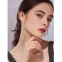 Scarlvambo Womens Austrian Crystal Vintage Style Long Pierced Dangle Wedding Earrings