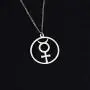 CENWA Mercury Pendant Alchemical Symbol Stainless Steel Necklace Mercury Symbol Jewelry Astrological Symbol Jewelry