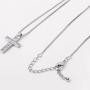 Crystal Pendant Necklace for Women - 14k Gold/ White Gold Plated Sterling Silver Cubic Zirconia CZ Small Elegant Good Luck Necklace Charm for Girls Fashion Costume Jewelry Birthday Gift Idea