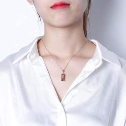 ATTA GEMS Simulated Diaspore Solid Silver Jewelry Suit for Women Change Color Stud Earrings and Pendant Necklaces