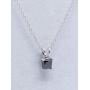 Dazzlingrock Collection 10K Gold Princess Cut Black Diamond Ladies Solitaire Pendant