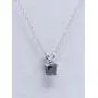 Dazzlingrock Collection 10K Gold Princess Cut Black Diamond Ladies Solitaire Pendant