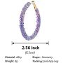 Sequins Hoop Earrings for Women Girls Handmade Bohemian Glitter Wrapped Gold Plated Dangle Drop Earring Circle Sequin Statement Earrings Boho Jewelry