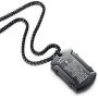Molike Stainless Steel Mens Cross and Bible Verse Prayer Dog Tag Pendant Necklace, Christian Jewelry