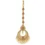 MUCH-MORE Light Weighted Gold Polish Kundan Work Maang Tikka for Girls & Women MUCH-MORE Light Weighted Gold Polish Kundan Work Maang Tikka for Girls & Women
