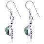 Blue Amazonite, Red Zoisite 4 Ct Round 925 Sterling Silver Dangle Earrings Christmas Gifts For Women By Orchid Jewelry
