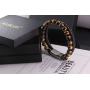 HASKARE Mens Bead Leather Bracelet, Tiger Eye Black Obsidian Braided Genuine Leather Beads Bracelet with 316L Stainless Steel Magnetic Closure for Men