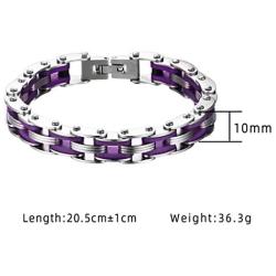 Gorntmoot 316L Stainless Steel Bicycle Bracelet Heavy Motorcycle Bicycle Link Chunky Chain Bracelets 8.66 inch